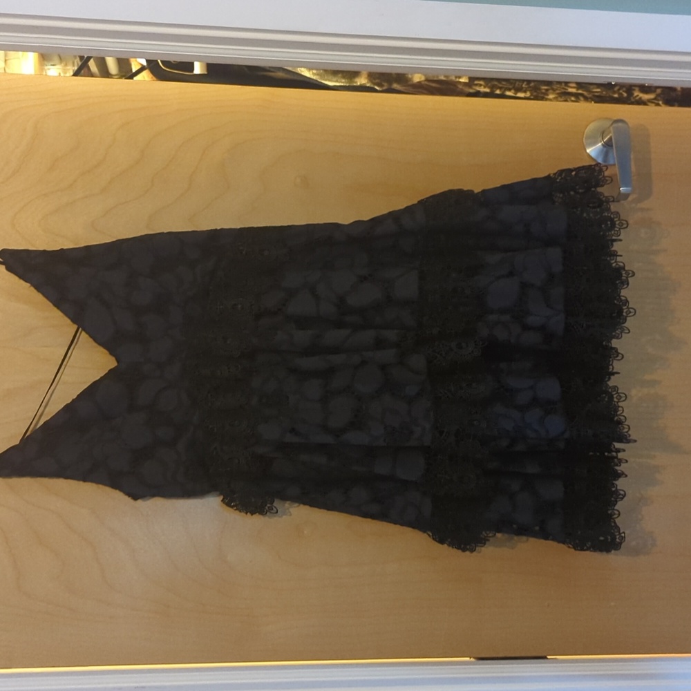 Kendall + Kylie Lace Baby Doll Dress in Navy